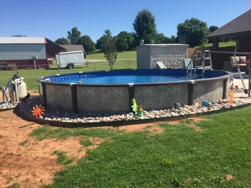 half buried pool